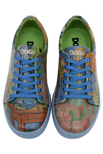 Dogo Adidași multicolori din piele vegană pentru femei - Vincent Van Gogh The Bedroom Muse Design