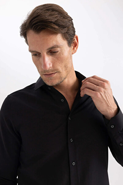 DeFacto Ανδρικό πουκάμισο R4340az/bk27 Μαύρο