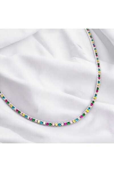 Yantra Silver 925 Ayar Gümüş 2 mm. Tenis Su Yolu Kolye