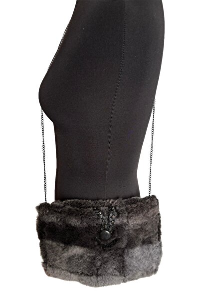 asus deri ÖZEL TASARIM HAKİKİ KOYUN KÜRKÜ ZİNCİR ASKILI ÇANTA / PORTFÖY