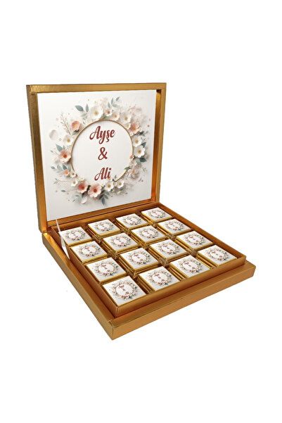 Blackeye Chocolate Kişiye Özel İsimli Söz Nişan Nikah Çikolatası - 32 Adet Ma...