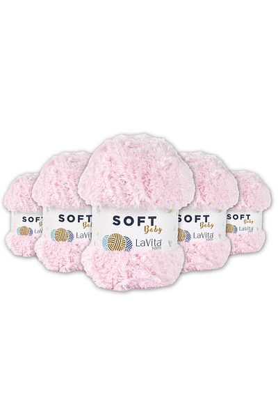 LaVita Yarn Μαλακό βελούδινο νήμα Amigurumi 5 Pack Πλεκτό στο χέρι νήμα Taka Yarn (4005-Ροζ) Taka Yarn