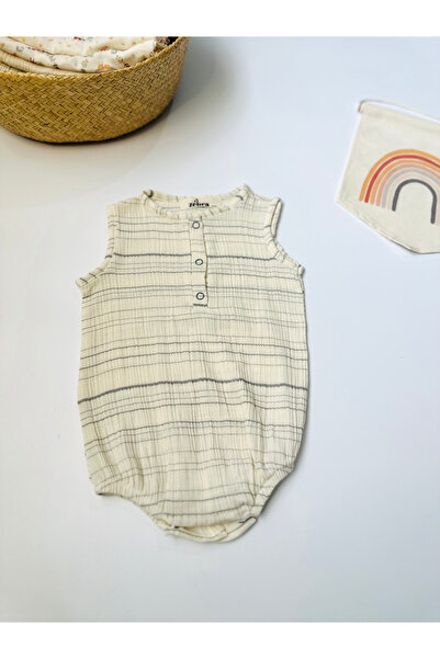 Zebra NEWBORN DOUBLE LAYER MUSLIN CHAPE JUMPSUIT