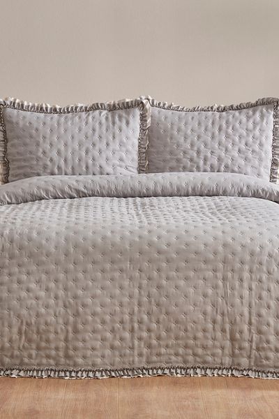 Karaca Home Viona Double Bed Cover Set Gray