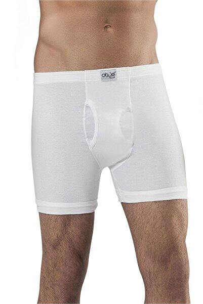 OBJE Beyaz Pamuklu Erkek Boxer