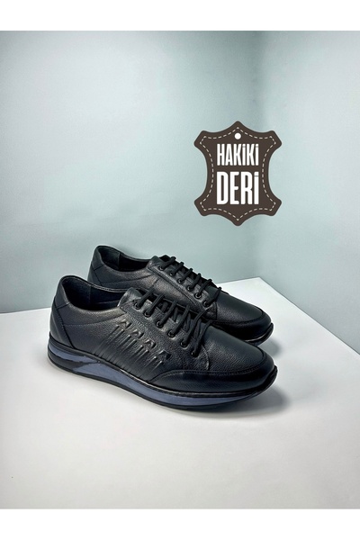 CACTUS BOUTİQUE Pantofi ortopedici pentru bărbați, 100% piele naturală, negru...