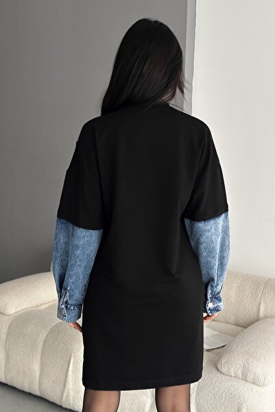 FEMELLE Denim Detailed Dress (Loose Fit)