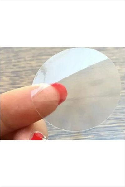 Figür Reklam Ajansı Transparent Sticker Box- Envelope Mouth Closure Sealing Label Tape, Label 3x3 Cm 120pcs Adhesive Sticker