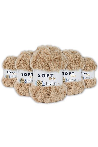 LaVita Yarn  Soft Baby Velvet Yarn Amigurumi 5 Pack Hand Knitting Yarn Taka Yarn (7119-Sand) Taka Yarn