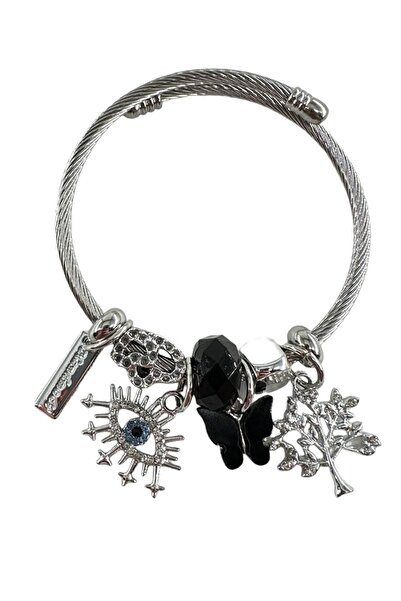 TUM TUM باندورا - سوار مرصع بأحجار الزركون الفولاذية، سحر متدلي