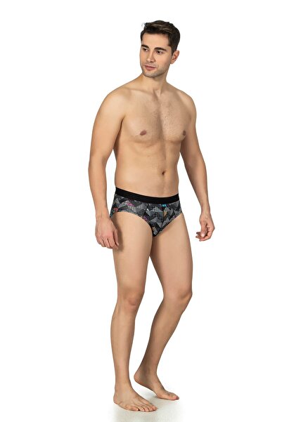 OBJE أنثراسايت متعرج القطن الرجال الانزلاق مطاطا