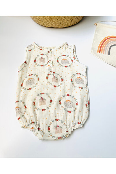 Zebra NEWBORN DOUBLE LAYER MUSLIN CHAPE JUMPSUIT