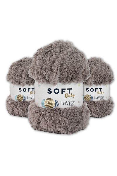 LaVita Yarn  Soft Baby Velvet Yarn Amigurumi 3 Pack Hand Knitting Yarn Taka Yarn (6001-Grey) Taka Yarn