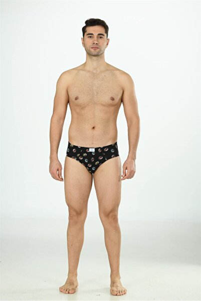 OBJE حلقة سوداء من القطن للرجال زلة مرنة داخلية