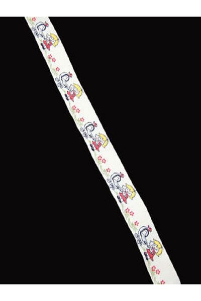 Kazanabil GIRL'S AND BABY TROLLEY PATTERNED JACQUARD STRIP RIBBON 2.5CMX10MT