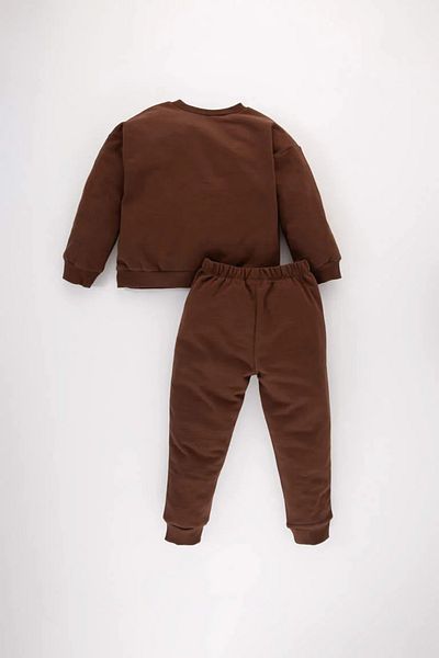 DeFacto B3190A5/BN271 Defacto Baby Boy Sweat Set BROWN