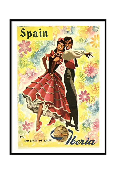 Beril Yamaç Design Studio Spania Iberia Spania Reproducere de poster vintage Artă de poster vintage