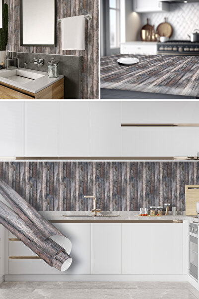 Dekoros Eskitme Görünümlü Parke Desenli Yapışkanlı Folyo, Mobilya Ve Duvar Kaplama Kağıdı 45x500cm 0138