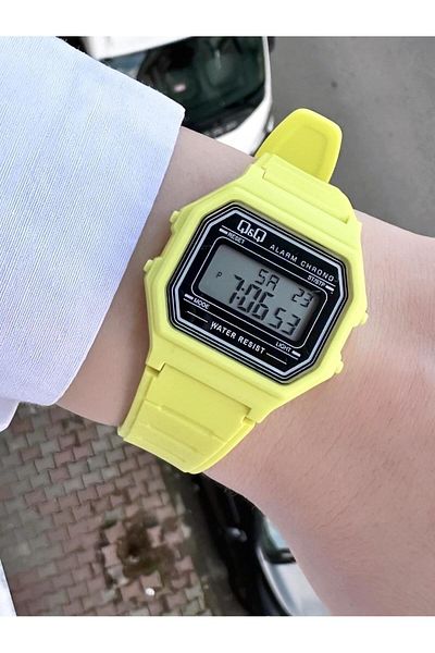 Q&Q Vintage Digital Women's Plastic Cord Wristwatch