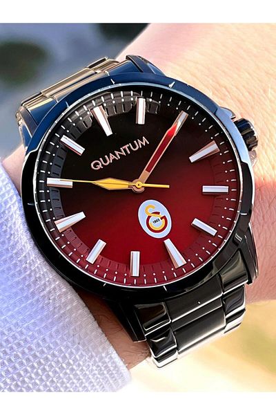 Quantum ساعة يد EG1068.680 Quantum Galatasaray المرخصة 10 ATM مقاومة للماء بسوار فولاذي