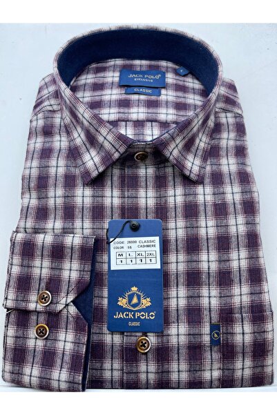 Jack Polo Erkek Tek Cep Kışlık Kaşmir Gömlek