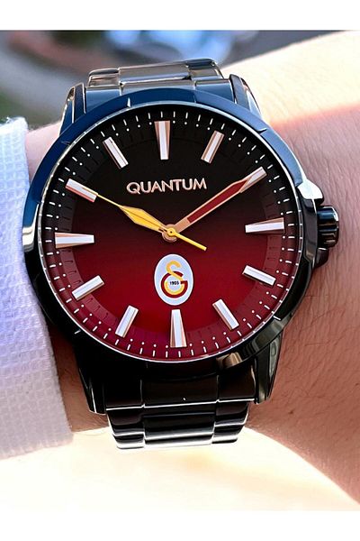 Quantum ساعة يد EG1068.680 Quantum Galatasaray المرخصة 10 ATM مقاومة للماء بسوار فولاذي