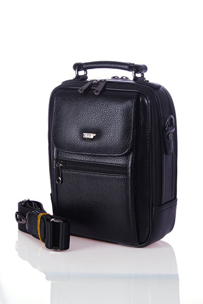 By Hakan Traum 90 Genuine Leather handbag messenger bag BLACK