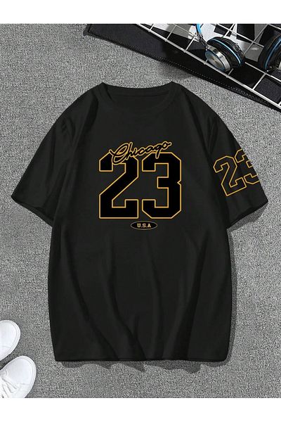 MOONBULL Ανδρικό μπλουζάκι με μανίκια Chicago 23 με στάμπα με λεπτομέρειες