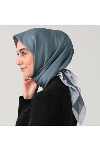 ipekistanbul Eșarfă din mătase din bumbac - Culoare uni - Afumată
