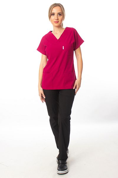 Simirna Üniforma Țesătură premium Lycra Chirurgical Doctor Asistentă Top Cherry Rotten Inferioară Set de tricou negru