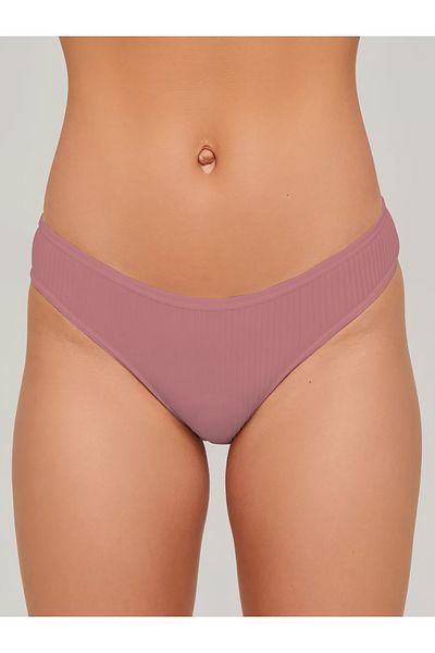 MİSTİRİK Slip din bumbac elastic model Taranto, cu talie înaltă, cu nervuri, culoare roz pastel