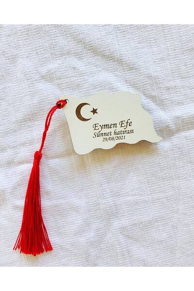 Roseart Bayrak Desenli Ahşap Magnet Asker hatırası, Sünnet hatırası 25 adet