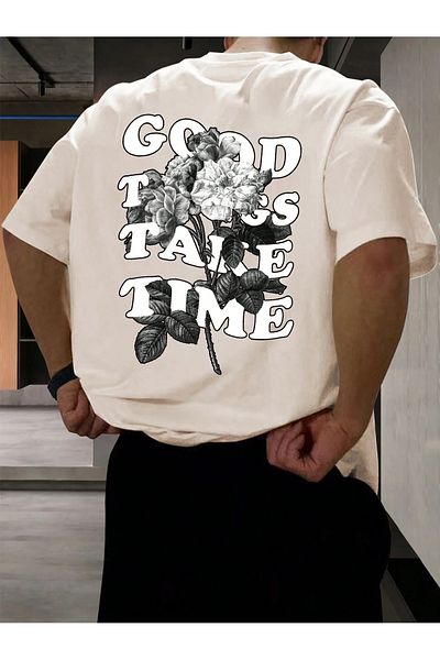 MAGORS Μπλουζάκι Good Things Printed Oversize Beige T-shirt