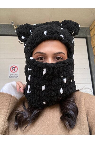 Moda Biçer Ручна в'язка балаклава Каркасна маска MDABCR