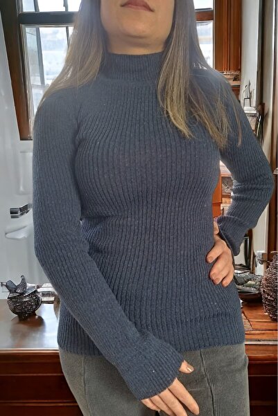 Aslında Look ملابس تريكو طويلة الأكمام نصف صياد السمك مرنة بادي - منتج ذو هيك...