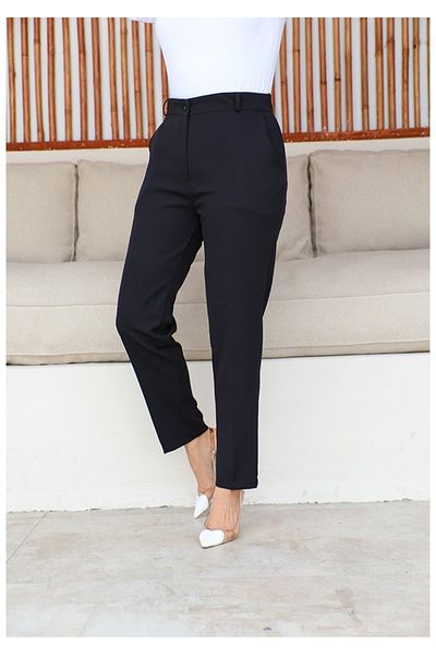 DEVRAN Black Large Size Optional Pocket Classic Trousers