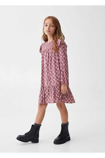 MANGO Kids Green Dress for Kids