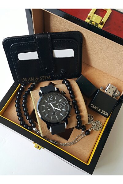 Time İst KİŞİYE ÖZEL SAAT SETİ, SAAT, TESBİH, CÜZDAN , BİLEKLİK , ÇAKMAK