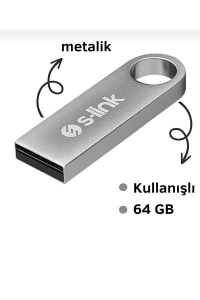 S-LINK 64 GB Flash Memory Metal Body USB Memory