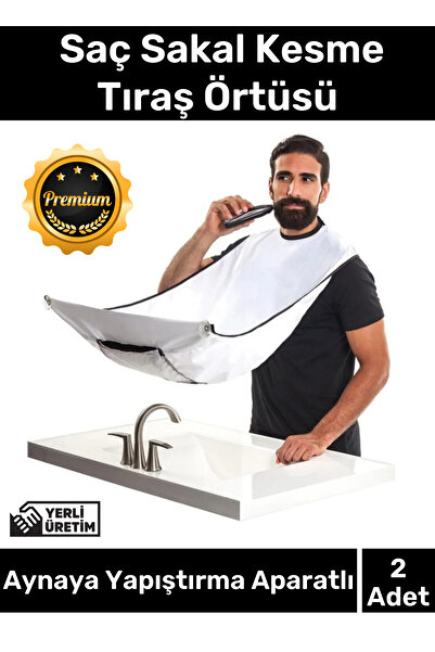 Carlburn Premium Pratik Vakumlu Aynaya Yapıştırma Aparatlı Evde Saç Sakal Kes...