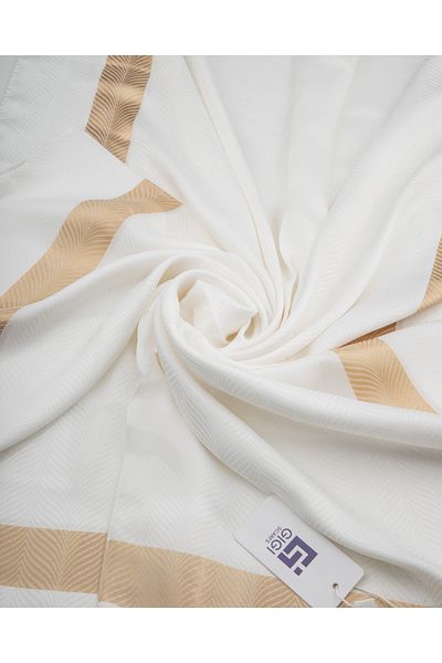 Scarf Gi Luxury Jacquard Shawl - 1 - Off White -