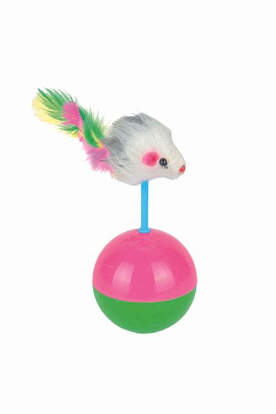 PatiCarni Pati_carni Furry Mouse Pilgrim Non-Lying Cat Toy Cute Pet Toy