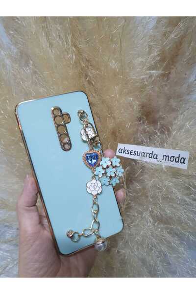 Aksesuarda Moda OPPO RENO 2Z UYUMLU Çiçekli El Geçmeli Lazer Kesim Parlak Kılıf