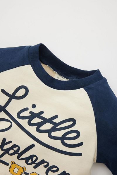 DeFacto Baby Boy Crew Neck Printed Long Sleeve T-Shirt C3602a524sp