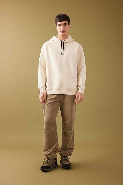 DeFacto Discovery Channel Oversize Fit Χοντρό φούτερ με κουκούλα B4099ax24sp
