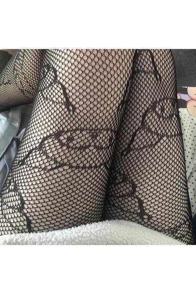 Touz Moda Готически черни чорапогащи Kuromi