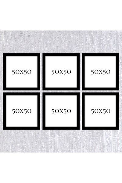 AS TİCARET Six-Piece 50x50 Frame (No Poster) - Bos1022