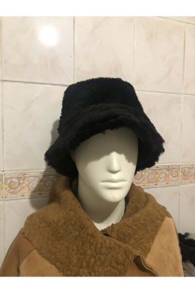 hoaryage Καπέλο ψαρά με γνήσιο δέρμα αρνιού