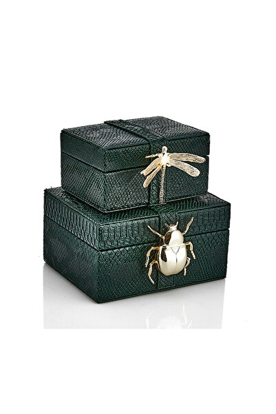 MIARIK DESIGN & DEKORASYON 2 Li Deri Kutu 8x16 10x20 Cm