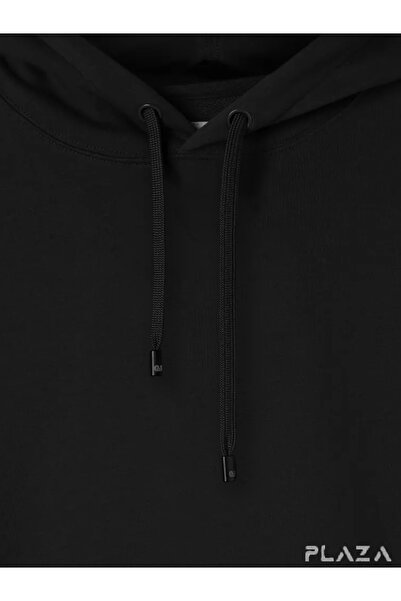 CANDEL Hanorac oversize negru unisex - Imprimate pe spate cu lanțuri, cu glugă